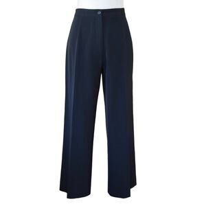 IVAN GRUNDAHL Black High Waist Straight Wide Leg Career Pants Trousers S…